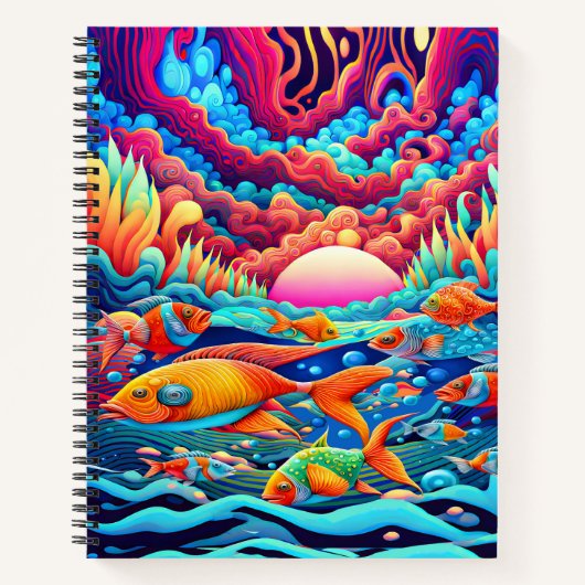 Psychedelic Ocean Notitieboek (Voorkant)