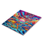 Psychedelic Ocean Tegeltje (Zijkant)