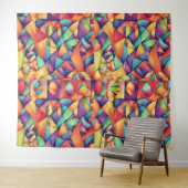 Psychedelic Ocean Wandkleed (In Situ (horizontaal))