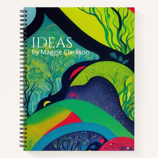 Psychedelic Oerwoud Fantasy Notitieboek (Voorkant)