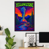 Psychedelic Old Faithful Poster (Thuiskantoor)