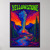 Psychedelic Old Faithful Poster (Voorkant)