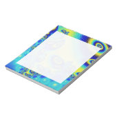 Psychedelic Orbit Wild Decorative Abstract Art Notitieblok (Linkerzijde)
