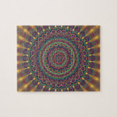 Psychedelic oval mandala legpuzzel (Horizontaal)