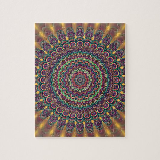 Psychedelic oval mandala legpuzzel (Verticaal)