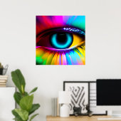 Psychedelic Oversize Eye Poster (Thuiskantoor)
