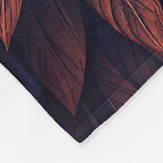 Psychedelic Owl: Neon Mandala Art Fleece Deken (Hoek)