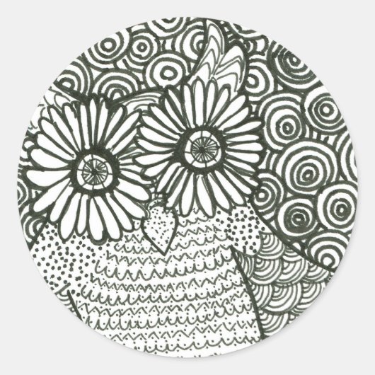 Psychedelic Owl Sticker (Voorkant)
