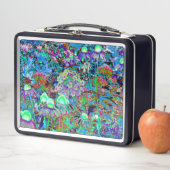 Psychedelic Paars en Lime Green Garden Flowers (In situ)