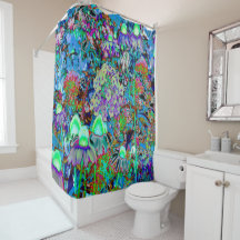 Psychedelic Paars en Lime Green Garden Flowers