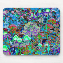 Psychedelic Paars en Lime Green Garden Flowers