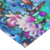 Psychedelic Paars en Lime Green Garden Flowers Tafelkleed (Gekanteld)