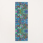 Psychedelic Paars en Lime Green Garden Flowers Yogamat (Voorkant)