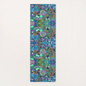 Psychedelic Paars en Lime Green Garden Flowers Yogamat (Achterkant)