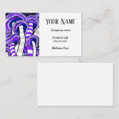 Psychedelic Paars Hippy Trippy Mushrooms Boho Visitekaartje (Voorkant / Achterkant)