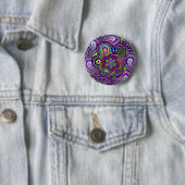 Psychedelic Paars Paisley Button (In situ)
