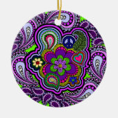 Psychedelic Paars Paisley Ornament (Voorkant)