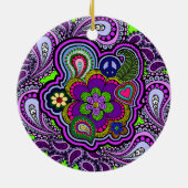 Psychedelic Paars Paisley Ornament (Achterkant)