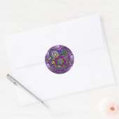 Psychedelic Paars Paisley Sticker (Envelop)