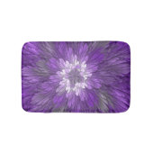 Psychedelic Paarse Flower Abstract fractal Art Badmat (Voorkant)