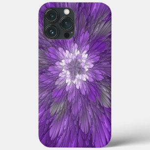 Psychedelic Paarse Flower Abstract fractal Art Case-Mate iPhone Case