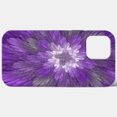 Psychedelic Paarse Flower Abstract fractal Art Case-Mate iPhone Case (Achterkant (horizontaal))