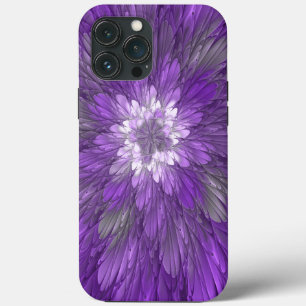 Psychedelic Paarse Flower Abstract fractal Art Case-Mate iPhone Case