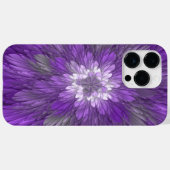 Psychedelic Paarse Flower Abstract fractal Art Case-Mate iPhone Case (Achterkant (horizontaal))