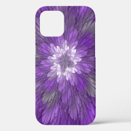 Psychedelic Paarse Flower Abstract fractal Art Case-Mate iPhone Case