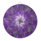 Psychedelic Paarse Flower Abstract fractal Art Dartbord (Voorkant)