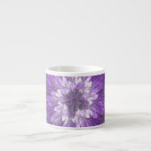 Psychedelic Paarse Flower Abstract fractal Art Espresso Kop (Voorkant)