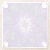 Psychedelic Paarse Flower Abstract fractal Art Glazen Onderzetter (Achterkant)
