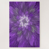 Psychedelic Paarse Flower Abstract fractal Art Legpuzzel (Verticaal)