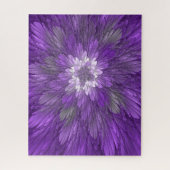 Psychedelic Paarse Flower Abstract fractal Art Legpuzzel (Verticaal)
