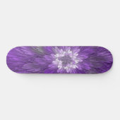 Psychedelic Paarse Flower Abstract fractal Art Persoonlijk Skateboard (Horizontaal)