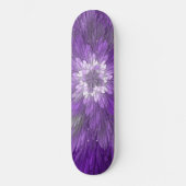 Psychedelic Paarse Flower Abstract fractal Art Persoonlijk Skateboard (Voorkant)
