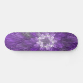 Psychedelic Paarse Flower Abstract fractal Art Persoonlijk Skateboard (Horizontaal)