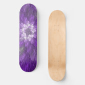 Psychedelic Paarse Flower Abstract fractal Art Persoonlijk Skateboard (Voorkant)