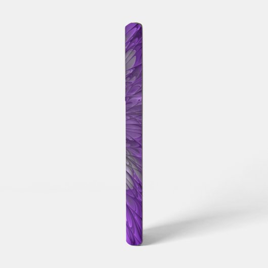 Psychedelic Paarse Flower Abstract fractal Art Samsung Galaxy Hoesje (Linkerkant)