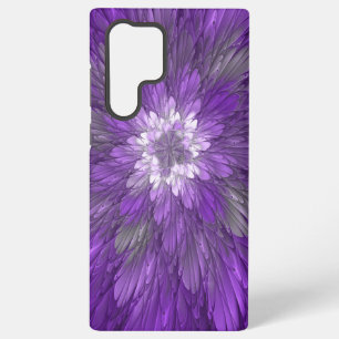 Psychedelic Paarse Flower Abstract fractal Art Samsung Galaxy Hoesje