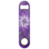 Psychedelic Paarse Flower Abstract fractal Art Speed Flessenopener (Achterkant)