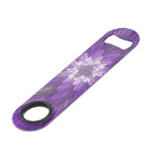 Psychedelic Paarse Flower Abstract fractal Art Speed Flessenopener (Achterkant Gekanteld)