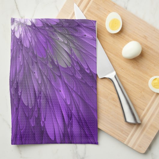 Psychedelic Paarse Flower Abstract fractal Art Theedoek (Quarter Fold)