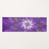 Psychedelic Paarse Flower Abstract fractal Art Yogamat (Voorkant (horizontaal))