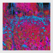 Psychedelic Paarse Lily Flower Magenta Garden Raamsticker (Vel)