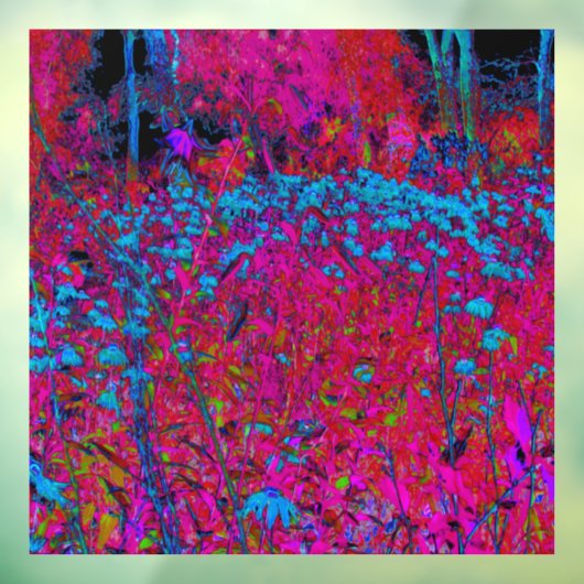 Psychedelic Paarse Lily Flower Magenta Garden Raamsticker (Vel 3)