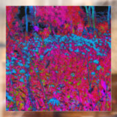 Psychedelic Paarse Lily Flower Magenta Garden Raamsticker (Vel 2)