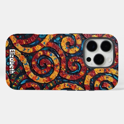 Psychedelic Paisley Case-Mate iPhone Case (Achterkant (horizontaal))