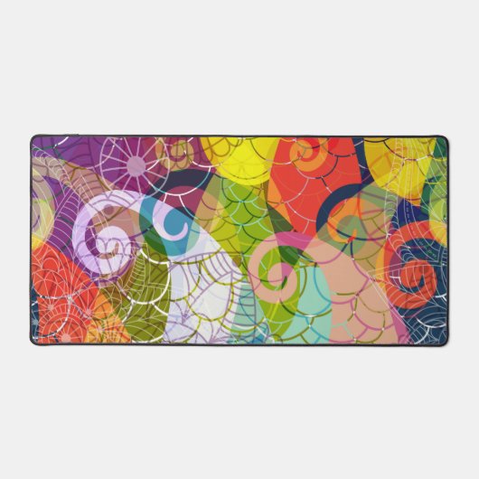 Psychedelic Paisley Design Desk Mat (Voorkant)