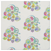 Psychedelic Paisley Peace Bouquet Stof (Swatch)